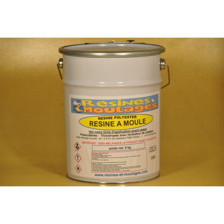 RESINE POLYESTER POUR MOULES SANS RETRAIT 5KGS